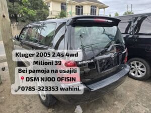 Bei ya Toyota Kluger 2005 Sokoni Dar es salaam Tanzania