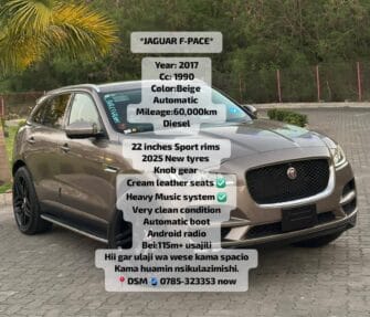 Bei Ya Jaguar F-Pace 2017 Sokoni Dar es salaam Tanzania