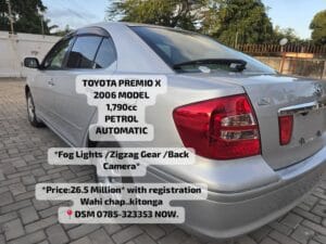 Bei ya Toyota Premio 2006 Sokoni Dar es salaam Tanzania