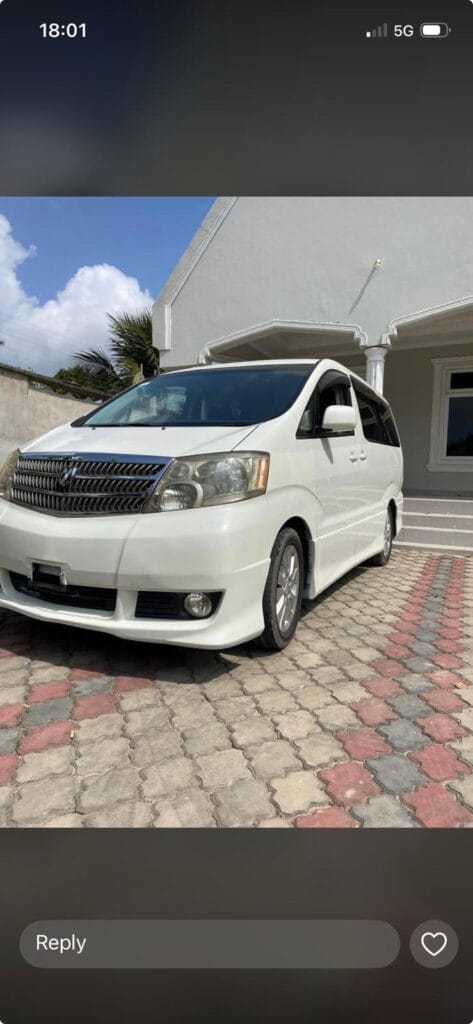 Price Of Toyota Alphard 2003 for Sale in Tanzania