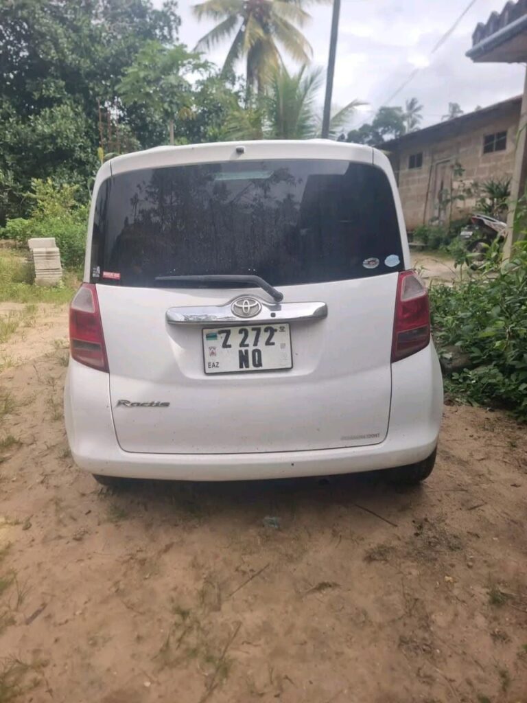 Bei ya Toyota Ractis 2008 Sokoni Dar es Salaam Tanzania